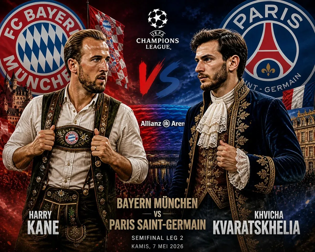 Duel Epik di Allianz Arena: Bayern Munich Hadapi PSG Dalam Semifinal Liga Champions 2026