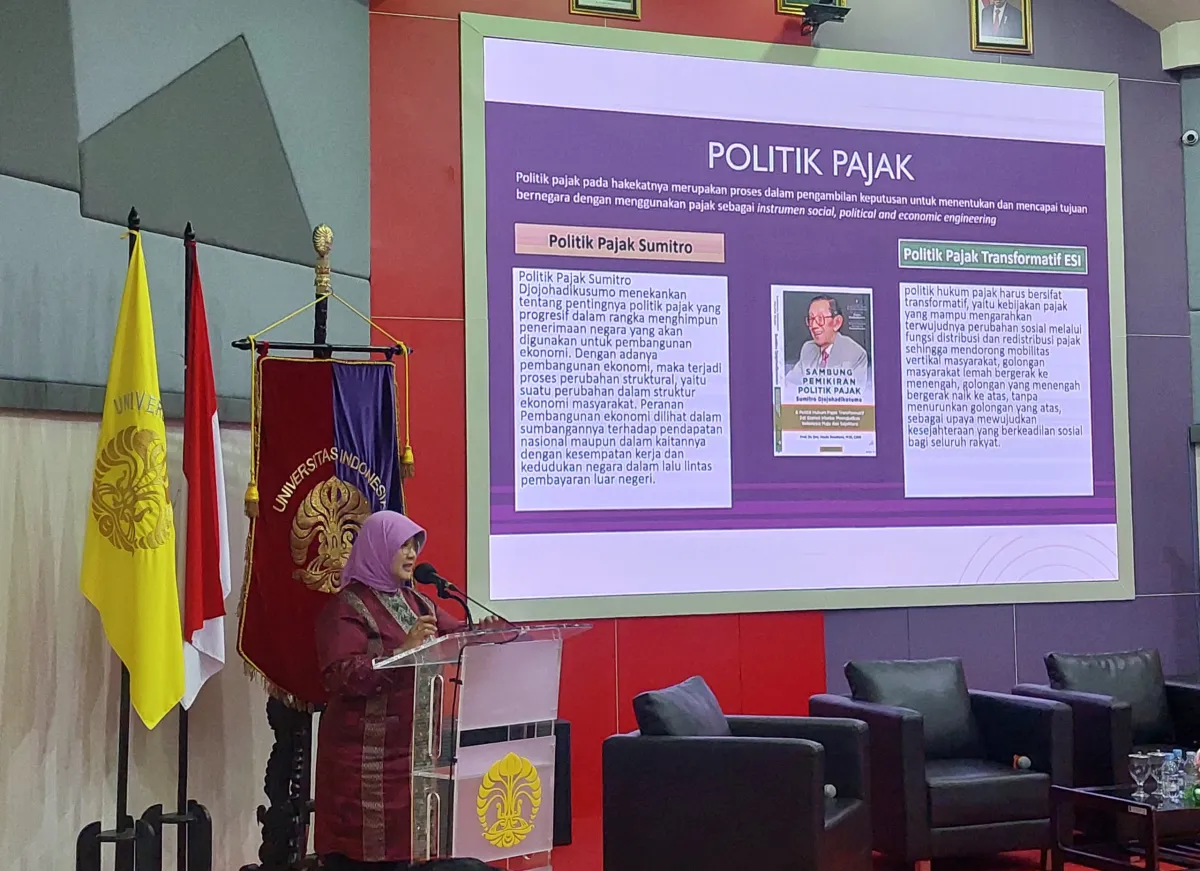 Haula Rosdiana Rilis Buku Mengenai Pemikiran Politik Pajak Sumitro Djojohadikusumo