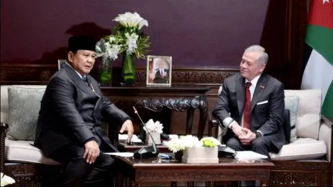 Prabowo dan Raja Yordania Bahas Solusi untuk Palestina di Amman