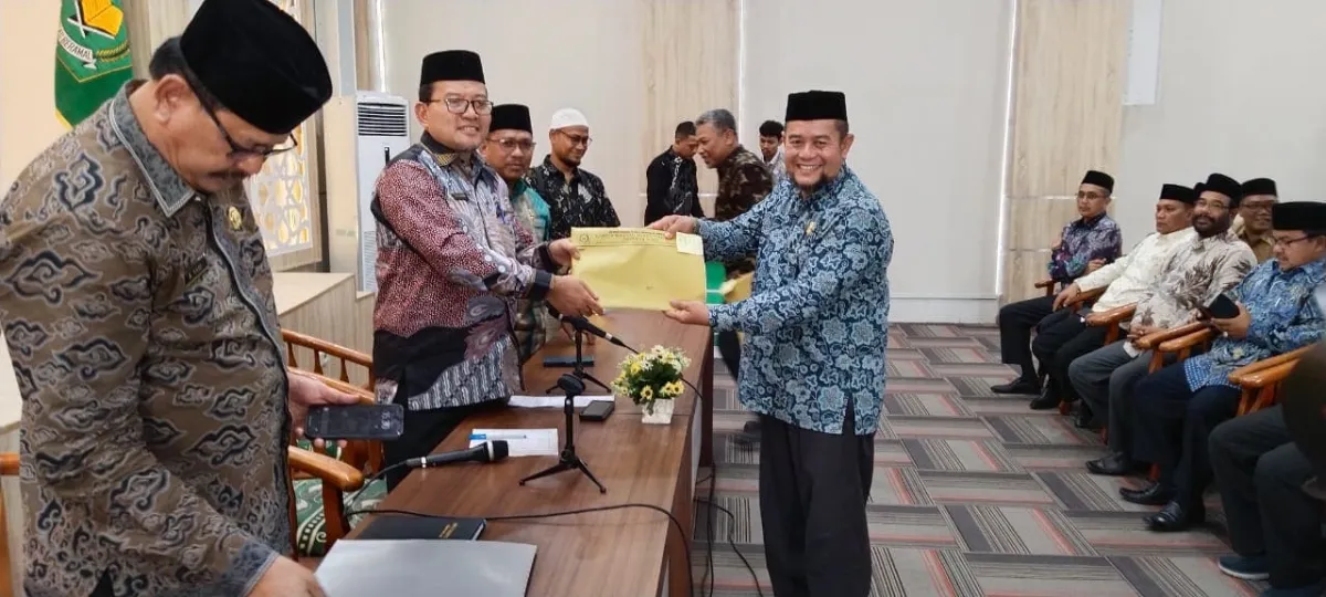 Kakankemenag Aceh Tamiang Anwar Padli Purnatugas di Tengah Bencana