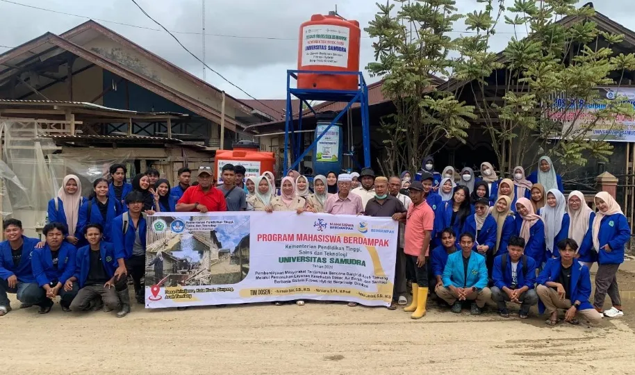 HIMFISA Universitas Samudra Ciptakan Sistem Filtrasi Hybrid di Aceh Tamiang