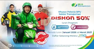 BPJS Ketenagakerjaan Berikan Diskon 50% Iuran untuk Pekerja Transportasi