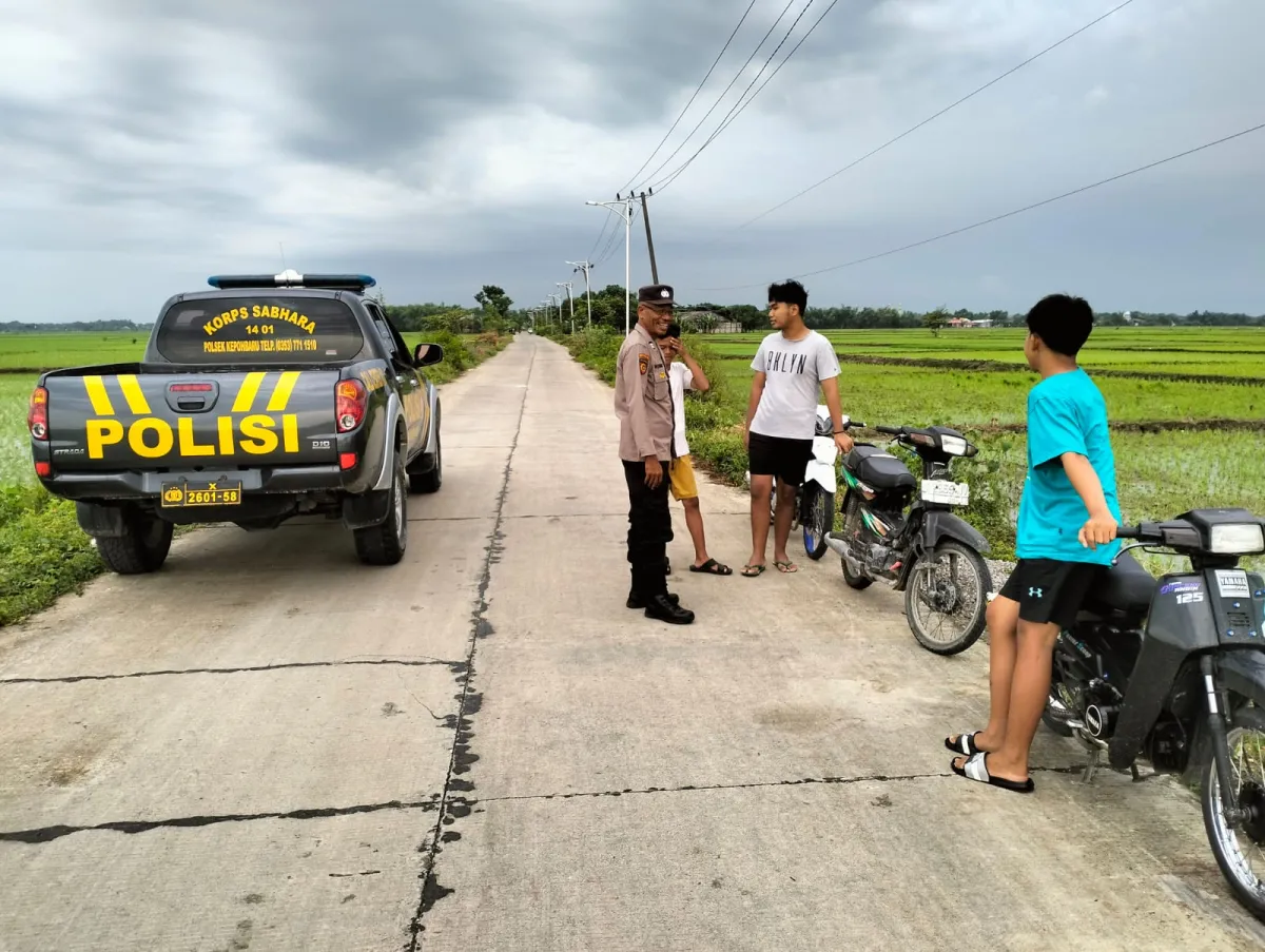 Polsek Kepohbaru Laksanakan Patroli Ngabuburit Cegah Balap Liar dan Kemacetan