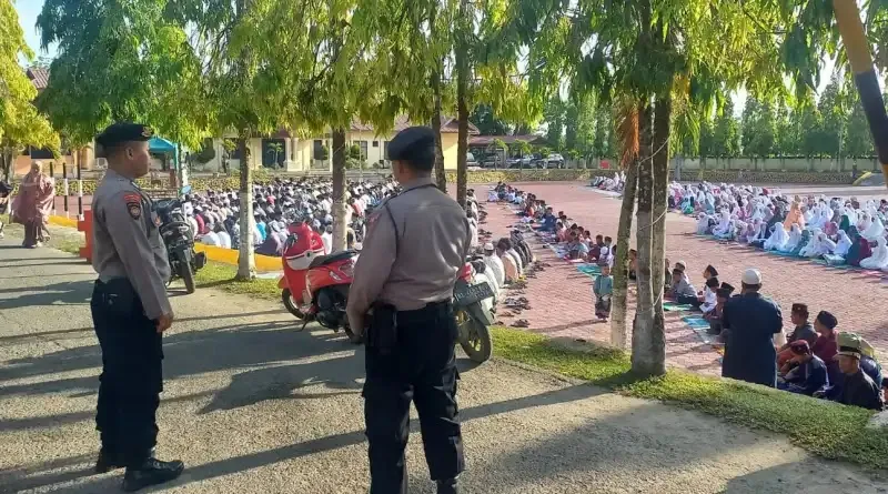 Pengamanan Sholat Ied Idul Fitri 1444 H di Aceh Tamiang