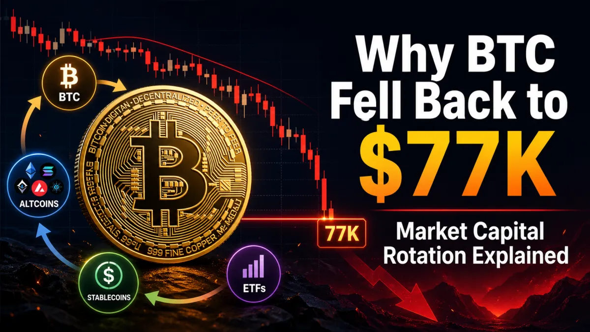 Bitcoin Kembali Turun ke $77K: Analisis Faktor Penarikan dan Sentimen Pasar