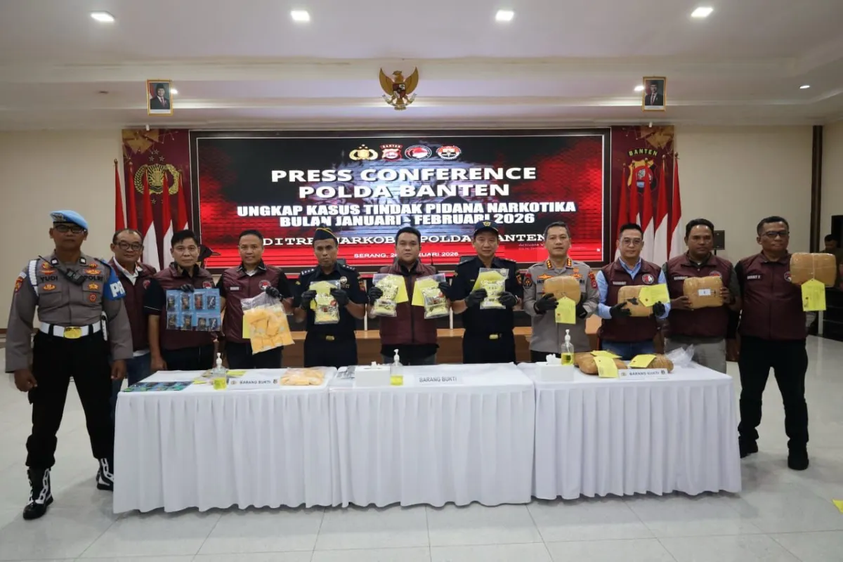 Polda Banten Ungkap 35 Kasus Narkotika dalam Dua Bulan
