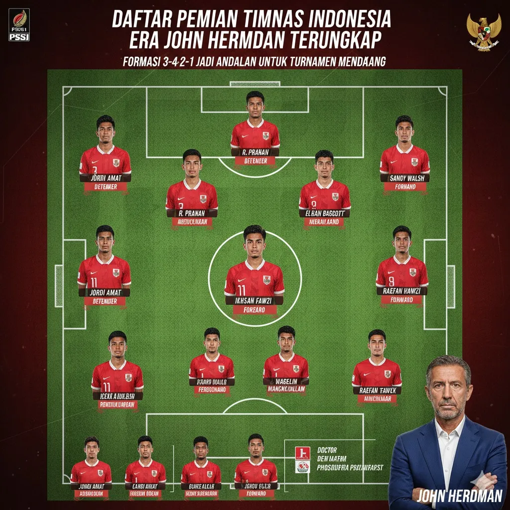 Pemain Timnas Indonesia Era John Herdman dan Formasi Andalan 3-4-2-1