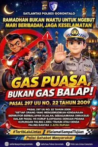 Satlantas Polres Gorontalo Ingatkan Remaja Jauhi Balap Liar Selama Ramadhan