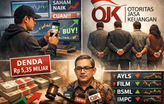 OJK Kenakan Sanksi pada Pegiat Medsos dan Tiga Pihak karena Manipulasi Saham