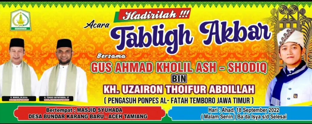 Pemkab Aceh Tamiang Gelar Tabligh Akbar dengan Da'i Muda dari Temboro