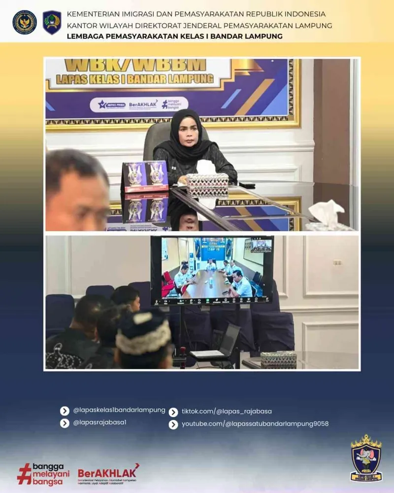 Pastikan Hak Warga Binaan, Lapas Bandar Lampung Siap Sambut Idul Fitri