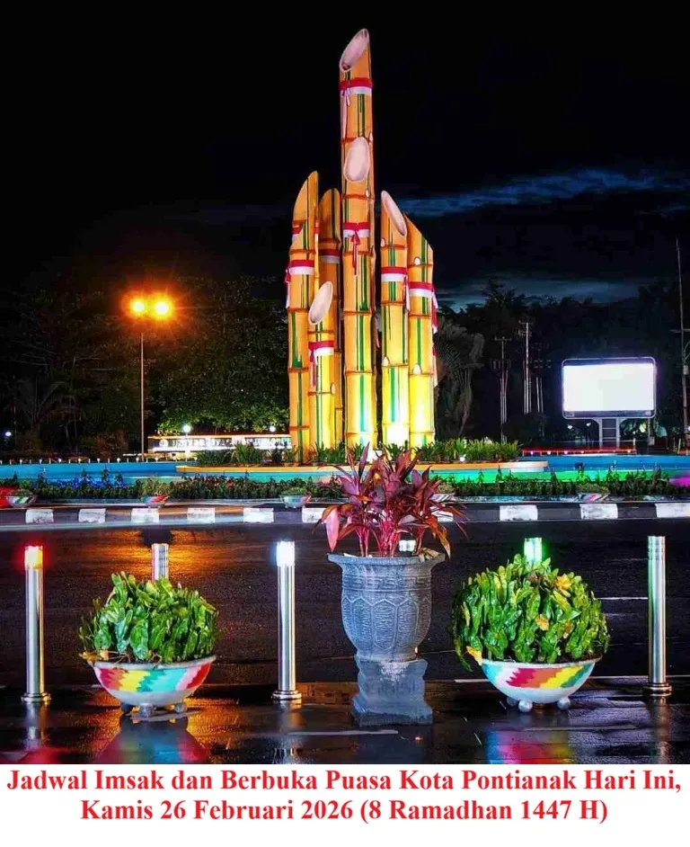 Jadwal Imsak dan Buka Puasa di Pontianak untuk 26 Februari 2026