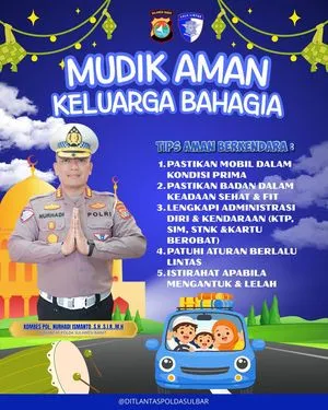 Polda Sulbar Berikan Tips Mudik Aman untuk Keluarga di Bulan Ramadan