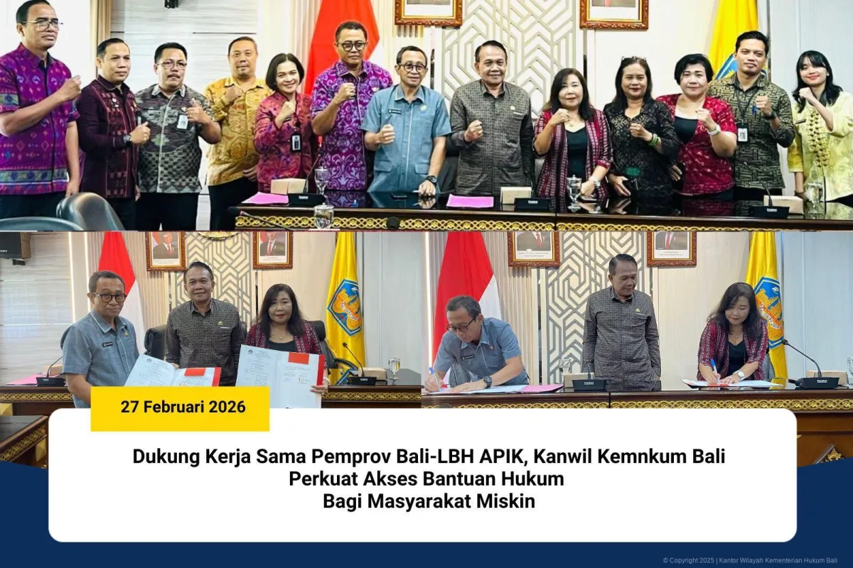 Pemprov Bali dan LBH APIK Perkuat Akses Bantuan Hukum untuk Masyarakat Miskin