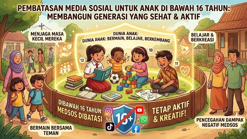 Pemerintah Batasi Akses Medsos bagi Anak di Bawah 16 Tahun