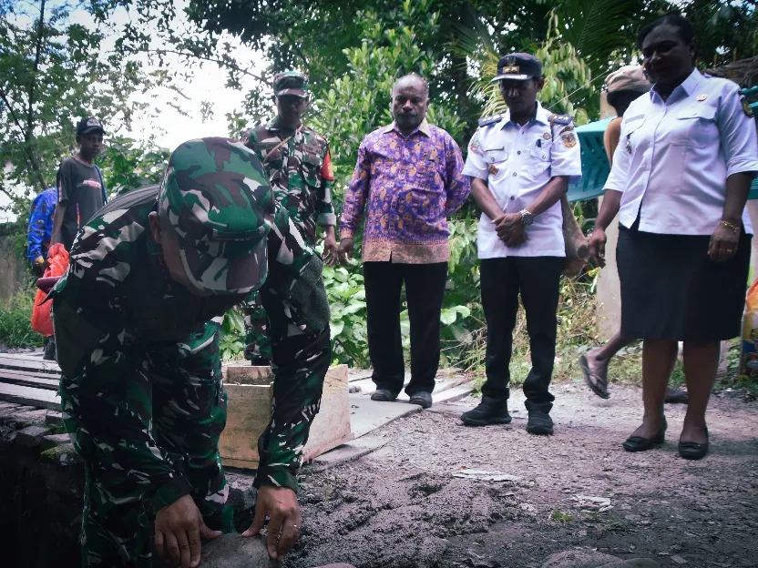 Kodim 1710/Mimika Laksanakan Ground Breaking Enam Jembatan Garuda