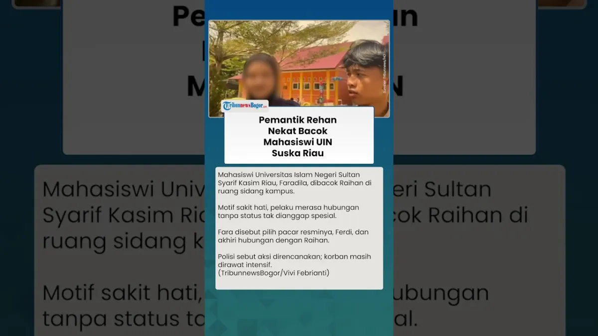 Mahasiswa UIN Bacok Teman Karena Putus Cinta dan Ancaman Sebar Video Syur