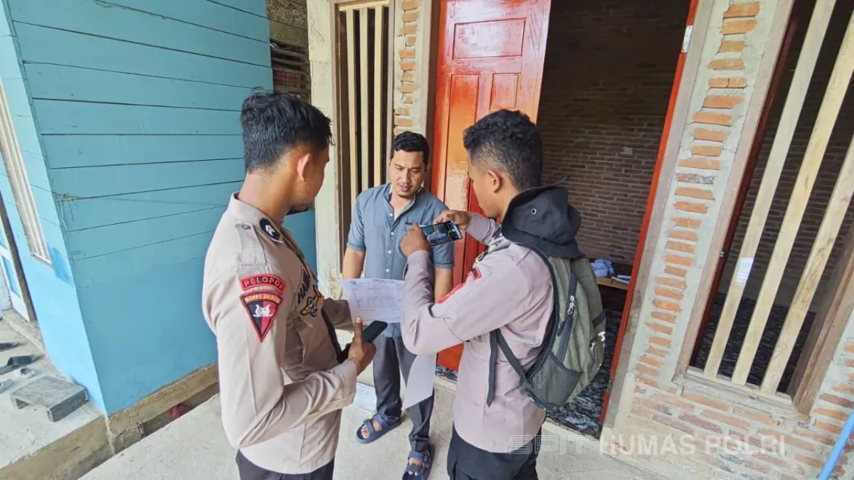 Brimob Polda Kaltim Lakukan Pendataan Kerusakan Rumah Pascabencana Banjir di Aceh Utara