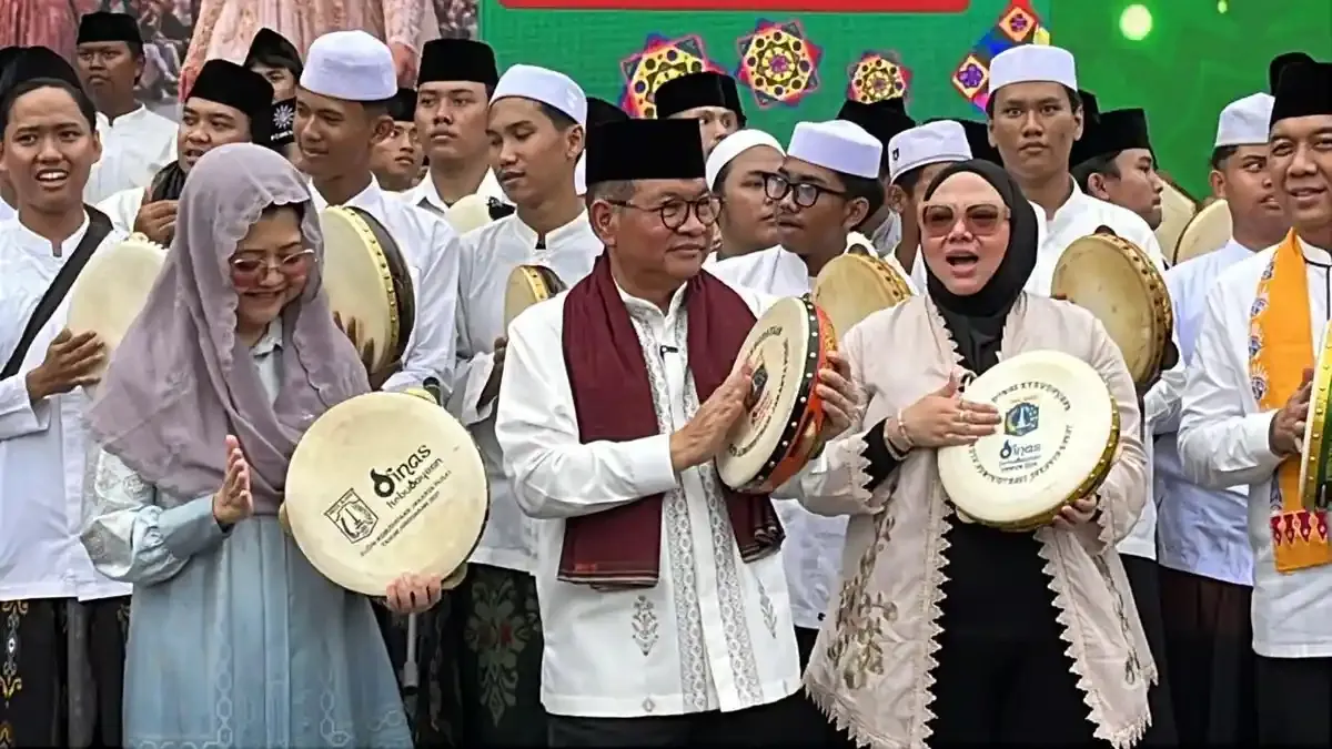 Jakarta Ramadan Festival Dimulai dengan Meriah, 1.300 Pemain Rebana Memeriahkan Bundaran HI