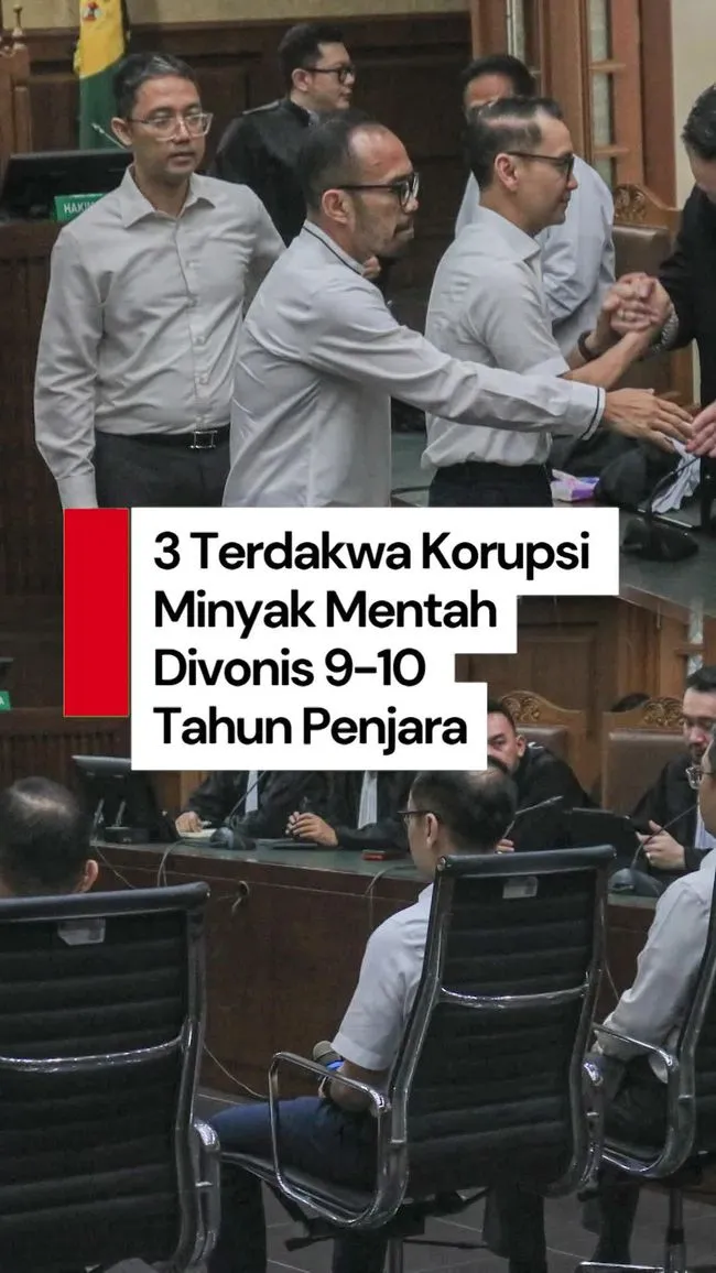 Tiga Terdakwa Korupsi Minyak Mentah Dijatuhi Hukuman Penjara 9-10 Tahun