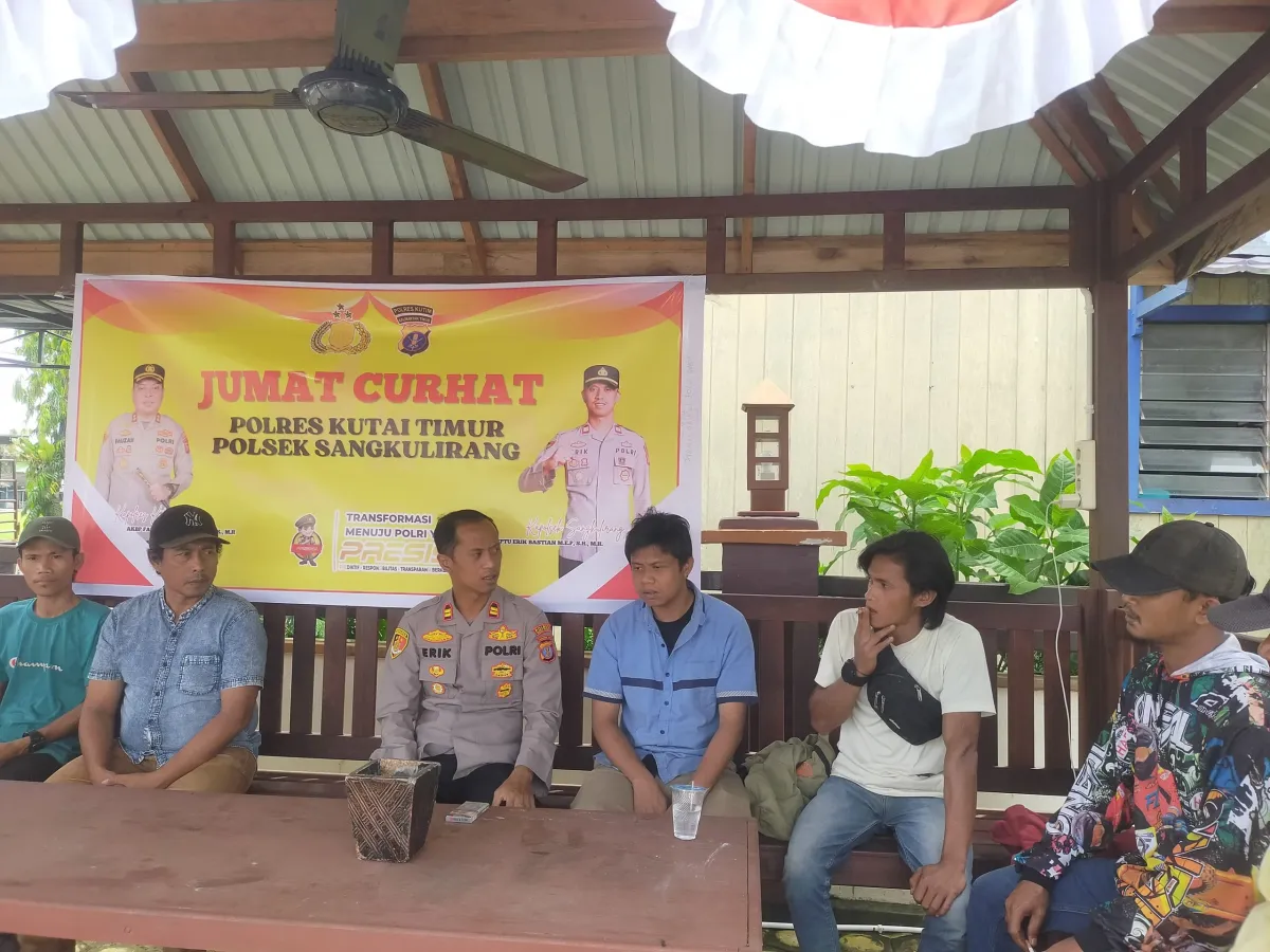 Polri Ajak Warga Desa Benua Baru Curhat tentang Kamtibmas