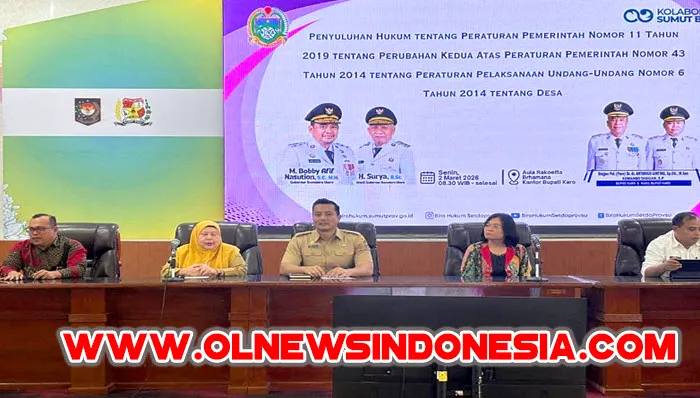 Penyuluhan Hukum Regulasi Desa Se-Sumut Resmi Dibuka di Karo