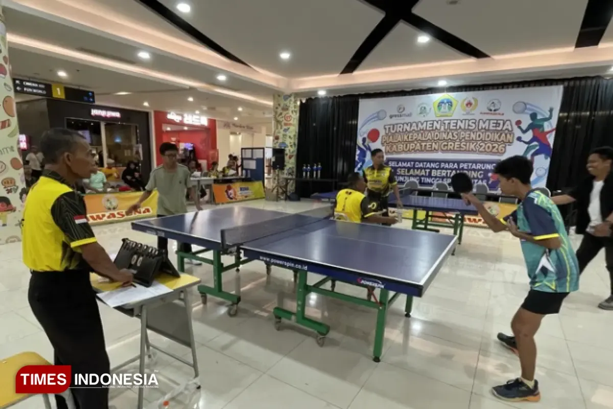 Turnamen Tenis Meja Piala Dispendik Gresik Cari Bibit Atlet Muda
