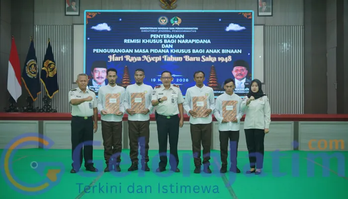 Empat Warga Binaan Lapas Surabaya Terima Remisi Khusus Nyepi 2026