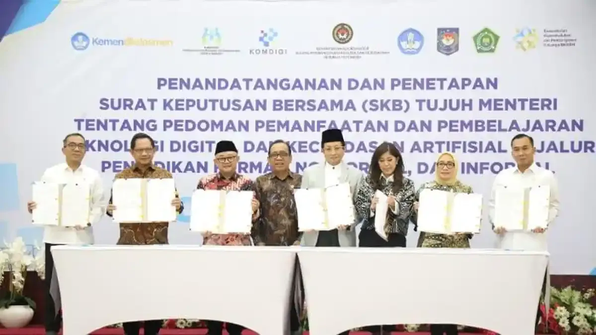 Tujuh Menteri Tandatangani SKB untuk Pemanfaatan AI dalam Pendidikan