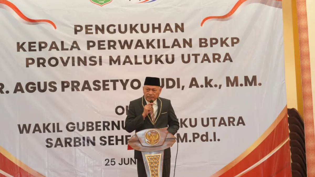 Wagub Sarbin Lantik Kepala BPKP Malut, Tekankan Pentingnya WTP dalam Perilaku Pimpinan OPD