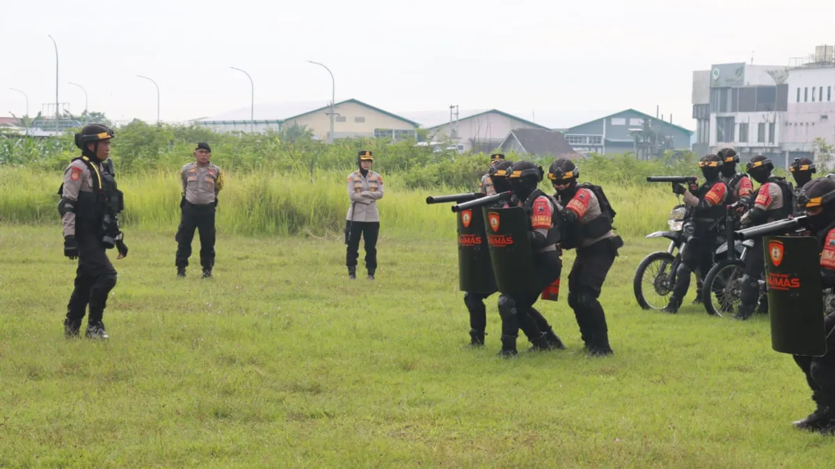 Polres Purbalingga Latih Pengendalian Massa untuk Kesiapsiagaan Kontijensi