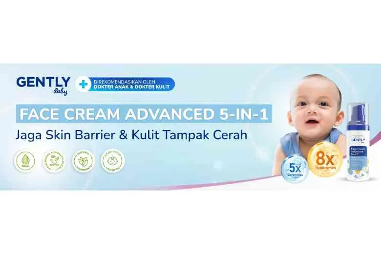 GENTLY Baby Luncurkan Face Cream 5-in-1 untuk Kulit Wajah Anak Sensitif