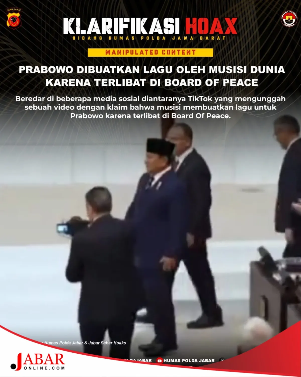 Penelusuran Fakta Klaim Lagu Internasional untuk Prabowo: Disinformasi Terungkap