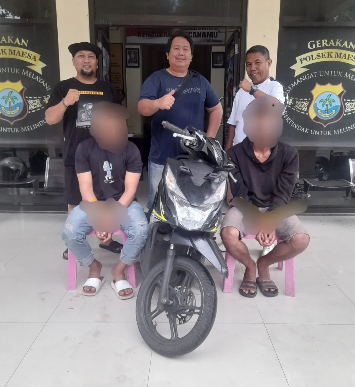 Polsek Maesa Tangkap Dua Pelaku Curanmor di Bitung