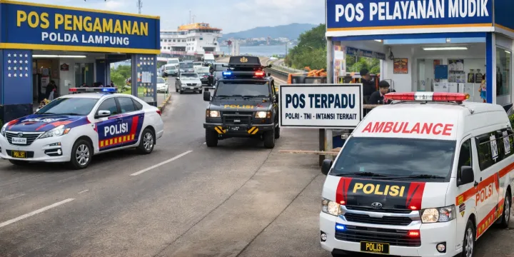 Polda Lampung Dirikan 93 Pos Pengamanan dan Pelayanan untuk Mudik Lebaran 2026
