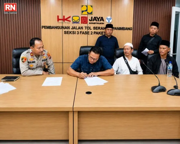 PT Hutama Karya Tanda Tangani Nota Komitmen dengan Warga untuk Perbaikan Jalan dan CSR