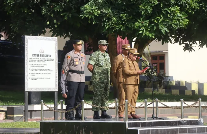 Polres Halmahera Utara Gelar Apel Kesiapsiagaan Antisipasi Konflik Sosial