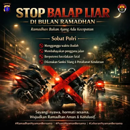 Polri Ajak Masyarakat Utamakan Keselamatan, Hindari Balap Liar Selama Ramadan