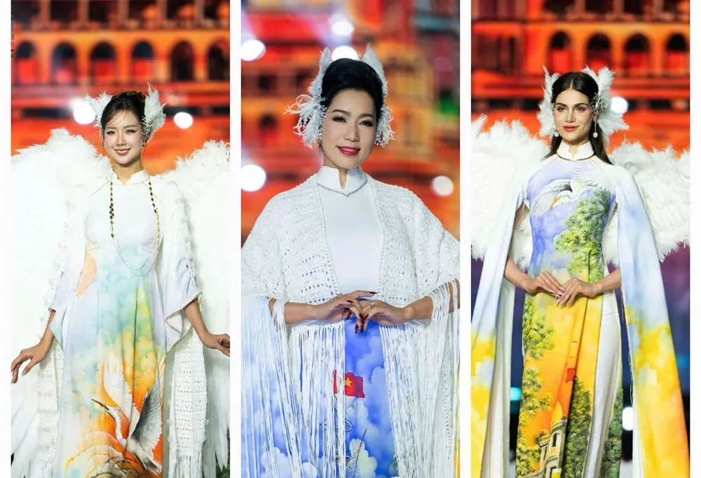 Koleksi Ao Dai Viet Hung Menghormati Budaya dalam Festival Ao Dai ke-12