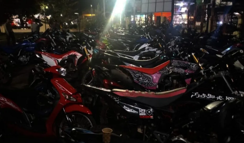 Polres Ketapang Amankan Puluhan Motor Knalpot Brong, Tegaskan Nol Toleransi