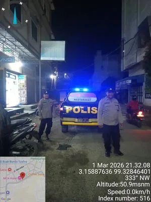 Patroli Malam Polsek Perdagangan Cegah Balap Liar dan Kejahatan 3C