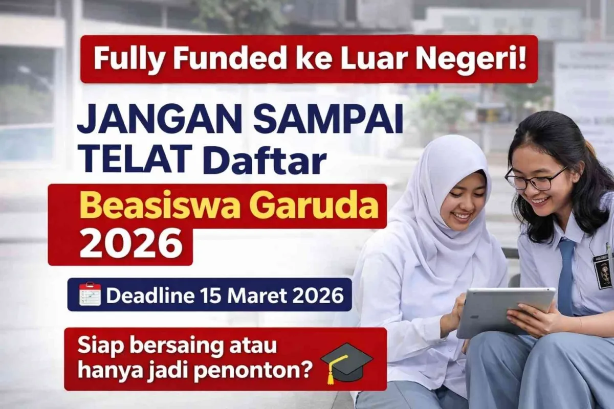 Kesempatan Beasiswa Garuda 2026: Daftar Sebelum 15 Maret!