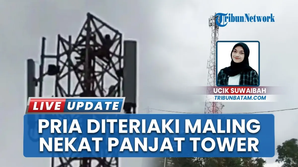 Pria di Batam Nekat Panjat Tower Setelah Diteriaki Maling