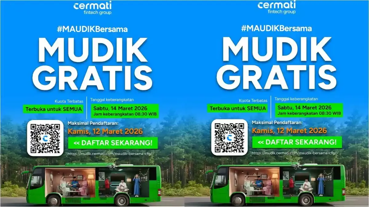 Pendaftaran Mudik Gratis Cermati Fintech Group Dibuka hingga 12 Maret 2026