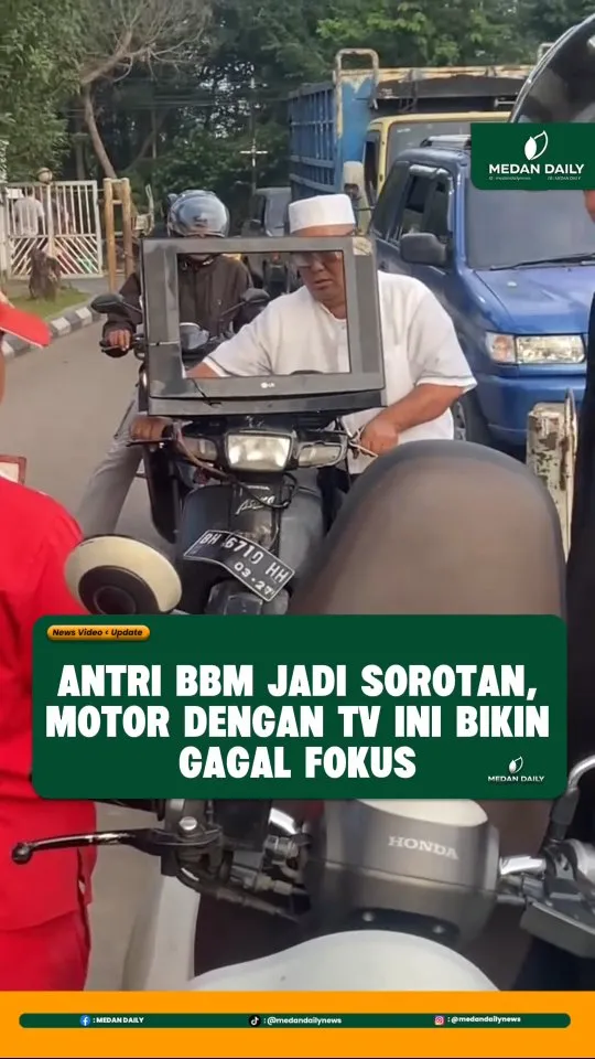 Video Motor Bawa Televisi Viral di Media Sosial
