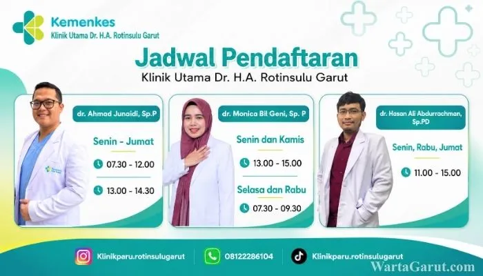 Jadwal Dokter Klinik Utama Dr H.A. Rotinsulu Garut Juni 2026