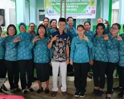 Tes Kesehatan Gratis Sambut Hari Kesatuan Gerak di Dobo