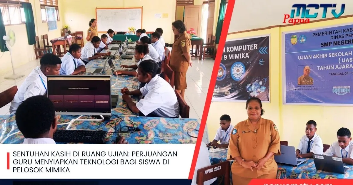 SMPN 9 Kwamki Narama Berhasil Gelar Ujian Digital di Tengah Tantangan