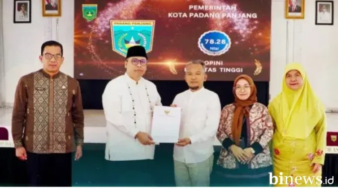 Padang Panjang Raih Opini Kualitas Tinggi dalam Pelayanan Publik