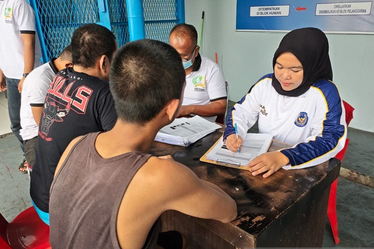 Lapas Pekanbaru Lakukan Skrining Kesehatan untuk Warga Binaan Baru